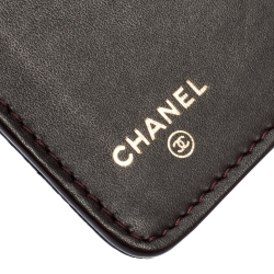 Chanel Black Quilted Caviar Leather L Yen Continental Wallet