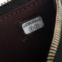 مملوكة مسبقًا Chanel Black Quilted Lambskin Leather Classic Zip Pouch 