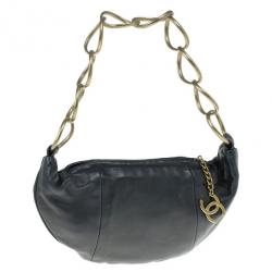 Pre Owned Chanel Black Leather Soft Charm Hobo Bag
