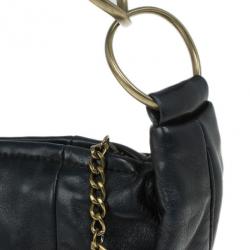 Pre Owned Chanel Black Leather Soft Charm Hobo Bag