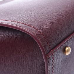 Pre Owned Chanel Bordeaux Leather Deauville Studded Logo Tote Bag
