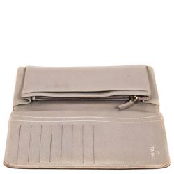 Chanel Black Embossed Leather Camellia Bifold Flap Wallet
