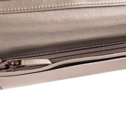 Chanel Black Embossed Leather Camellia Bifold Flap Wallet