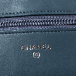 Chanel Blue Dusk Quilted Leather Classic Wallet on Chain
