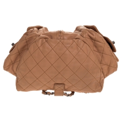 Pre Owned Chanel Beige Quilted Leather Small Backpack Is Back Backpack