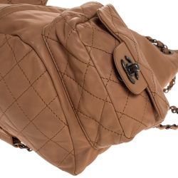 Pre Owned Chanel Beige Quilted Leather Small Backpack Is Back Backpack