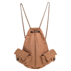 Pre Owned Chanel Beige Quilted Leather Small Backpack Is Back Backpack