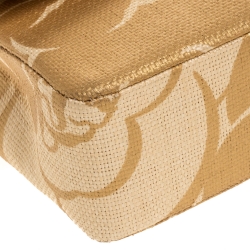 مملوكة مسبقًا حقيبة شانيل قلاب كلاسيك متوسطة رافيا كروشيه بيج