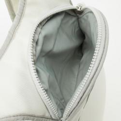 Pre Owned Chanel White Nylon Sport Flat Backpack Bag