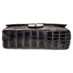 Pre Owned Chanel Black Crocodile and Python 2.55 Reissue Flap Bag