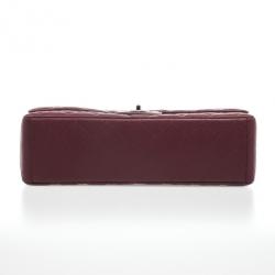 Pre Owned Chanel Rouge Fonce Maxi Classic Flap Bag 