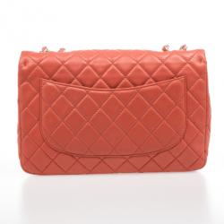 مملوكة مسبقًا Chanel Maxi Orange Lambskin Classic Flap Bag