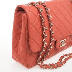 مملوكة مسبقًا Chanel Maxi Orange Lambskin Classic Flap Bag