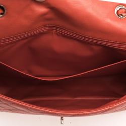 مملوكة مسبقًا Chanel Maxi Orange Lambskin Classic Flap Bag