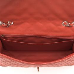 مملوكة مسبقًا Chanel Maxi Orange Lambskin Classic Flap Bag