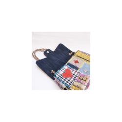 Pre Owned Chanel Multicolor Patchwork Classic Single Flap Bag