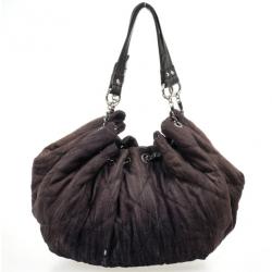 Pre Owned Chanel Brown Denim XL Coco Cabas Spirit Hobo Bag