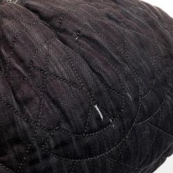 Pre Owned Chanel Brown Denim XL Coco Cabas Spirit Hobo Bag