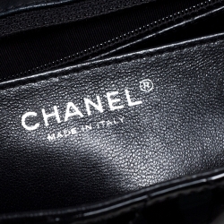 Pre Owned Chanel Black Quilted Patent Leather Jumbo Classic Single Flap Bag