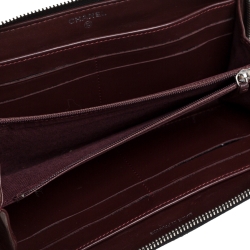 Pre Owned محفظة شانيل سي سي سحاب ملتف جلد مبطن أسود