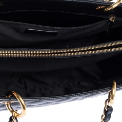 Pre Owned حقيبة شانيل غراند شوبنغ جلد كافيار أسود مبطن