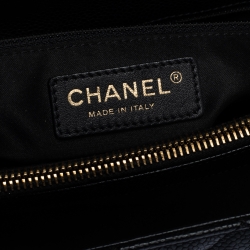 Pre Owned حقيبة شانيل غراند شوبنغ جلد كافيار أسود مبطن