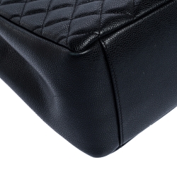 Pre Owned حقيبة شانيل غراند شوبنغ جلد كافيار أسود مبطن