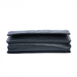 Pre Owned Chanel Black Caviar Leather CC Timeless Wallet On Chain