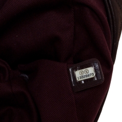 Pre Owned Chanel Dark Brown Iridescent and Crinkled Leather Easy Carry Flap Bag