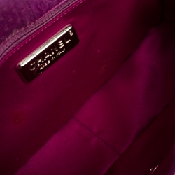 Pre Owned Chanel Purple Python CC Flap Top Handle Bag