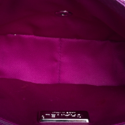 Pre Owned Chanel Purple Python CC Flap Top Handle Bag