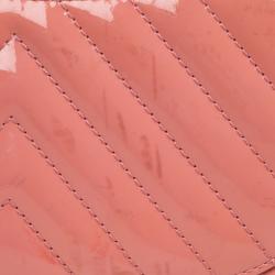 Pre Owned Chanel Pink Patent Jumbo Chevron Flap Bag