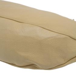 Pre Owned Chanel Beige Leather Tassel Hobo