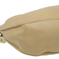 Pre Owned Chanel Beige Leather Tassel Hobo