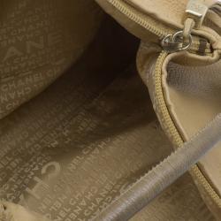 Pre Owned Chanel Beige Leather Tassel Hobo