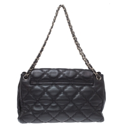 مملوكة مسبقًا Chanel Black Wild Stitch Quilted Leather Hampton Bag