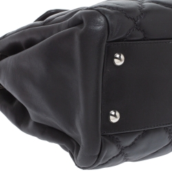 مملوكة مسبقًا Chanel Black Wild Stitch Quilted Leather Hampton Bag