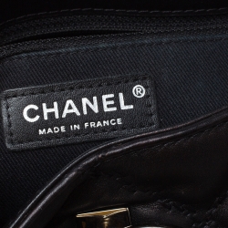 مملوكة مسبقًا Chanel Black Wild Stitch Quilted Leather Hampton Bag