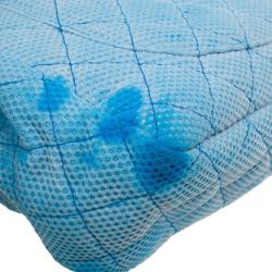 مملوكة مسبقًا Chanel Blue Jersey Classic Double Flap Bag