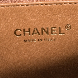 Pre Owned Chanel Beige Quilted Caviar Leather Business Affinity Backpack