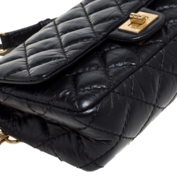 Pre Owned Chanel Black Quilted Leather Reissue 2.55 Belt Bag