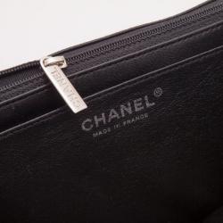 Pre Owned Chanel Black Caviar Jumbo Classic Flap Bag