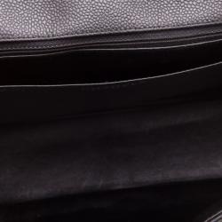 Pre Owned Chanel Black Caviar Jumbo Classic Flap Bag