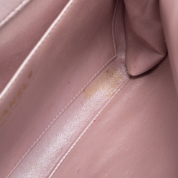 مملوكة مسبقًا Chanel Light Lilac Shimmer Nubuck Leather Classic Single Flap Bag