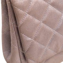 مملوكة مسبقًا Chanel Light Lilac Shimmer Nubuck Leather Classic Single Flap Bag