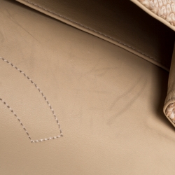 مملوكة مسبقًا حقيبة شانيل قلاب ريشو 2.55 كلاسيك 227 جلد الثعبان بيج ميتاليك