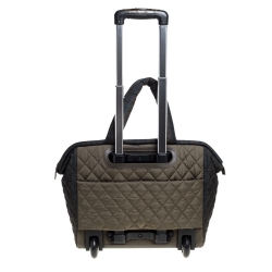 Chanel Fatigue Quilted Nylon Coco Cocoon Rolling Trolley