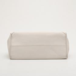 Pre Owned Chanel White Lambskin Accordion Flap Bag