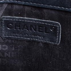 Pre Owned Chanel Dark Blue Leather Mademoiselle Turn Lock Flap Bag