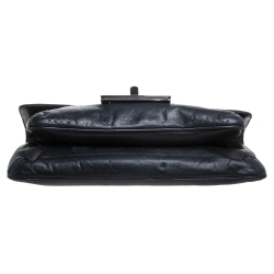 Pre Owned Chanel Dark Blue Leather Mademoiselle Turn Lock Flap Bag